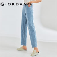 GIORDANO Women Denim Jeans Classic Five-Pocket Cotton Denim Pants High Waist Lightweight Fashion Casual Denim Pants 13413201