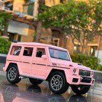 G63 G65อัลลอยด์ไดแคสต์โมเดลรถยนต์สีชมพูและของเล่นยานพาหนะออฟโรดโลหะแบบจำลองเสียงและไฟคอลเลกชันของขวัญ