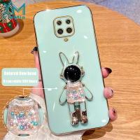 YiMia เคสโทรศัพท์แฟชั่นลายการ์ตูนรูปกระต่ายลูกอมสำหรับ Xiaomi Redmi Note8 Note8 Pro Note 8T Note5 Note9 Note 9T Note 9T Note Note9 Pro Note9 Pro ห้องดีลักซ์ระดับสูง TPU นุ่มโลหะด้วยไฟฟ้าลูกอมรูปกระต่ายกรอบโทรศัพท์กันกระแทก