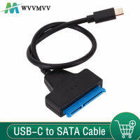 WvvMvv USB C ไปยังอะแดปเตอร์ SATA ไปยังสายเคเบิล Type-C USB 3.1รองรับ6 Gbps รองรับ2.5นิ้ว SSD HDD ฮาร์ดไดรฟ์22พินสาย Sata