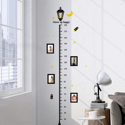 [SHIJUEHEZI] Street Light Wall Stickers DIY Height Measurement Wall Decals for Kids Rooms Baby Bedroom Nursery Home Decoration