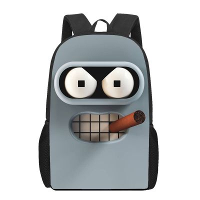 Creative Cartoon Bender 3D Print School Bags for Teenager Boys Girls Children Backpack Student Bookbag Casual Travel Backpack