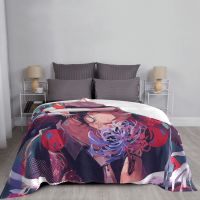 Muzan Kibutsuji Blanket Demon Slayer Anime Warm Plush Ultra Soft Flannel Throw Blanket Bedding Bedspread Cover Travel Velvet