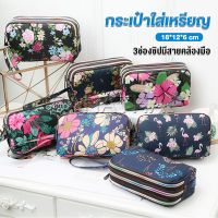 SH.Thai กระเป๋าสตางค์ 3 ช่อง กระเป๋าใส่มือถือ กระเป๋าผ้า คล้องมือ  ladies bag