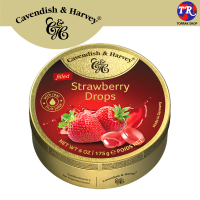 Cavendish &amp; Harvey STRAWBERRY DROPS คาเวนดีส แอนด์ ฮาร์วี่ย์ ลูกอม รส สตรอว์เบอร์รี 175กรัม