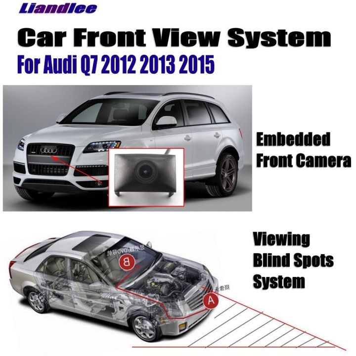 กล้องมุมมองด้านหน้ารถสำหรับ-audi-q7-4l-2012-2016อินเตอร์เฟซที่-rca-av-12v-ระบบ-ntsc-hd-ccd-cam