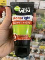 [ของแท้ !! ] Garnier Men AcnoFight Foam 50ml. การ์นิเย่เมน แอคโน่ไฟท์ โฟมล้างหน้าสำหรับผู้ชาย โฟมสครับ จัดการปัญหาสิว ผิวหมองคล้ำ