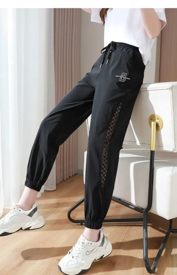 Annie-Sport Jogging Pants Women Plus Size Ice Silk Quick-drying