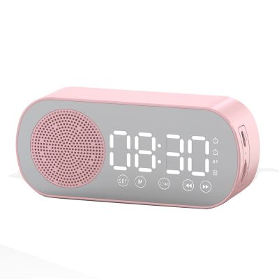 Wireless Bluetooth Speaker Clock Radio Dual Alarm Support TF Card Soundbar Digital Alarm for Home Office