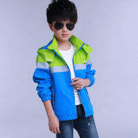 Boys Windbreaker 2021 New Fashion Jacket For Child Clothing Wind and Rain Patchwork Coats &amp; Outerwear For Kids Wear 5-14Y Teens