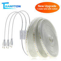 220V LED Strip 2835 High Safety High Brightness Indoor Outdoor Safety Waterproof lamp with EUUS Plug 120LEDs lights