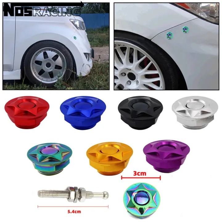Car Hood Pin Lock Aluminnum Star Universal JDM Engine Lock Auto Racing