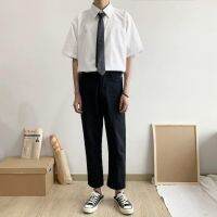 เนคไท LINGUOZHANG22Black,เนคไทมือหนึ่ง,เทรนด์นักเรียน,สไตล์มหาลัย,เสื้อ Ins,ซิป,เทรนด์ใส่ได้ทั้งชายและหญิง