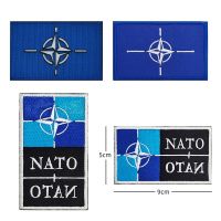 OTAN NATO Flag Armband Embroideried Velcros Patches for Clothes Backpack  Military Tactical Badge Reflective Cloth Sticker Adhesives Tape