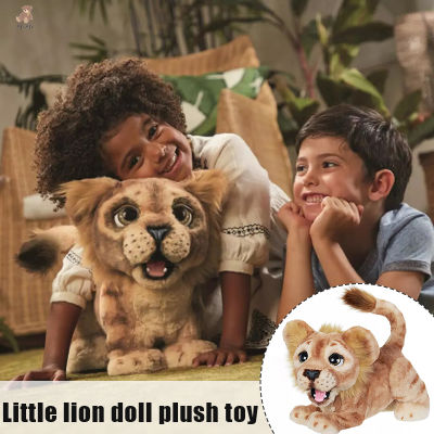 ANA Simba ตุ๊กตาผ้ารูปสิงโตสำหรับการ์ตูนเด็กสัตว์เสียงตุ๊กตาเตียงยัดไส้นุ่มกดเพื่อเสียง25เซนติเมตรใหม่