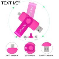 TEXT ME USB flash drive OTG high Speed drive 3 IN 1 Type C USB 32 GB 16 GB 8 GB 4GB 64 GB external storage double Application Mi