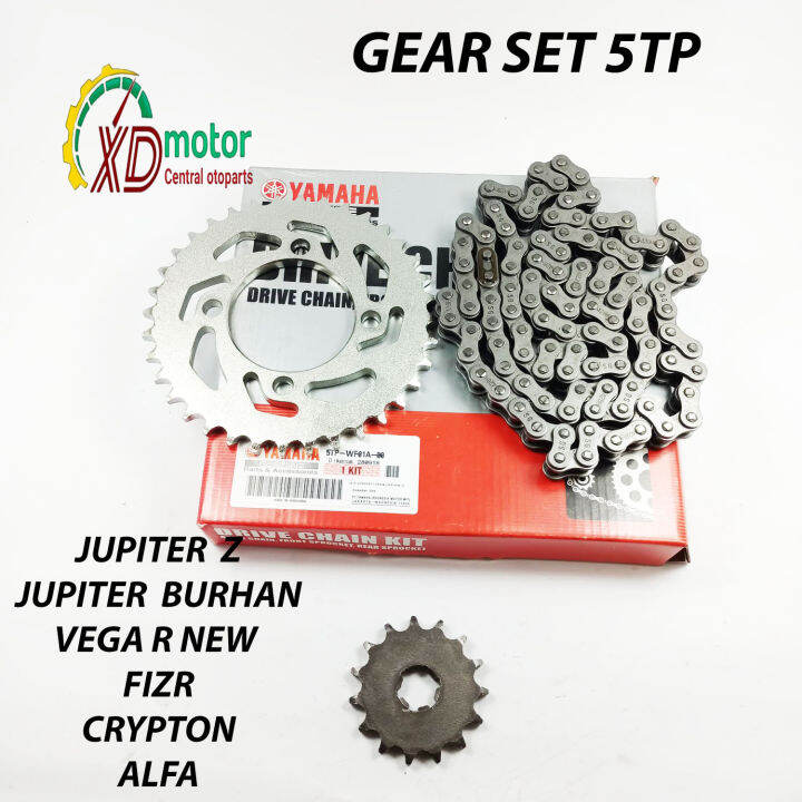 Gear Set Rantai Tp Jupiter Z Burhan Yamaha Gir Rantai Paket Komplit Gigi Tarik Kualitas Asli