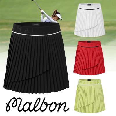 Malbon Korean embroidered golf clothing womens summer ice silk skirt anti-light slim skirt J.LINDEBERG ANEW DESCENTE PEARLY GATES TaylorMadeˉ PXGˉ☫