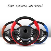 CAR DIY Steering Wheel Cover Microfiber Leather braid on the steering-wheel of Car With Needle and Thread Interior Accessories Steering Wheels Accesso