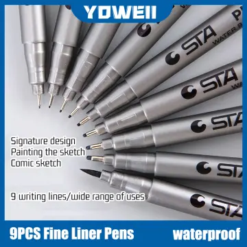 9pcs/set Sakura Pigma Micron Pens Fineliner Set Sketch Brush Ink Marker Pen  Copic Markers Pigment Liner For Drawing Art Supplies - Art Markers -  AliExpress