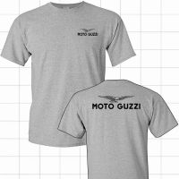 Moto Guzzi Motorcycle Logo Mens Grey T-Shirt Size S-5XL