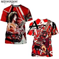 Eddie Van Halen T เสื้อผู้ชายผู้หญิงใหม่แฟชั่น Cool 3D พิมพ์เสื้อยืด Casual Harajuku สไตล์ kärt stre หยดหยดลง