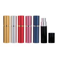 ◐ 1Pc 5ml 10ml Empty Perfume Bottle Refillable Bottle Portable Mini Travel Size Cosmetics Container Perfume Lotion Spray Atomizer