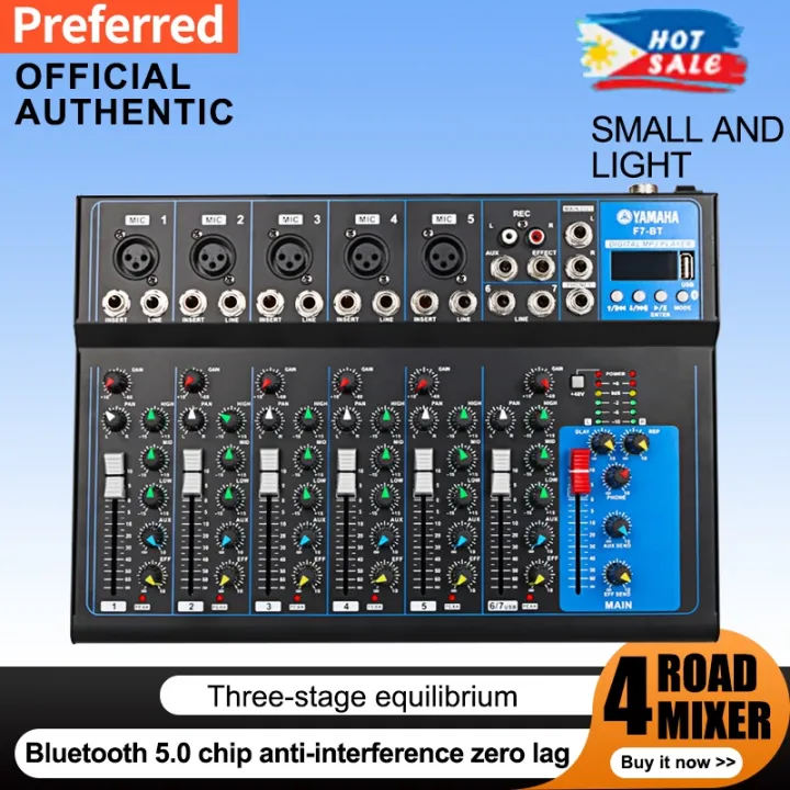 Yamaha audio mixer 7 channel original with bluetooth usb for dj play