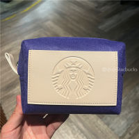 Starbuck 2023ปีใหม่ของกระต่ายใหม่สีม่วงกระเป๋าเข้าห้องน้ำกระเป๋าเครื่องสำอางค์พกพาถุงเก็บอเนกประสงค์