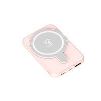 Magnetic wireless power bank5000mAh-pink