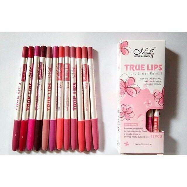 me-now-true-lips-lip-liner-pencil-ของแท้-100-ทรู-มี-นาว-ลิป-ไลน์เนอร์-ถูกและดีมีอยู่จริง-1-กล่อง-มีทั้งหมด-12-แท่ง-12-เฉดสี-กันน้ำ-ติดทน-เขียนง่ายดินสอเขียนขอบปาก-ทรูลิป-12สีในกล่องเดียว-สีสวย-ติดทน-ไ