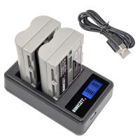 แท่นชาร์จแบตกล้องมีจอ LCD DAUL CHARGER EN-EL3e  USB Charger For Nikon D90 D200 D300S D700 D80 D70 D50