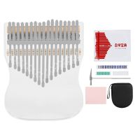 17-Tone Crystal Transparent Thumb Piano 17-Tone Thumb Piano Finger Piano Acrylic Kalimba Finger Piano BeginnerS Musical Instrument