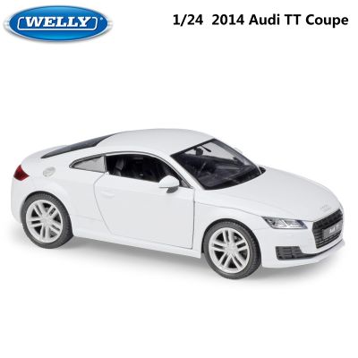 WELLY Diecast 1:24 Scale Simulator Model Car 2014 Audi TT Coupe Toy Vehicle Metal Alloy Toy Car For Boy Children Gift Collection