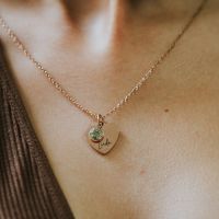 Birthstone Heart Personalized Necklace