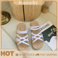 hanshi [2023 new HOT FASHION] lazlook รองเท้าแตะกลางแจ้งน้ำหนักเบาสำหรับผู้หญิงกันลื่นสายไขว้โรมันสำหรับผู้หญิง