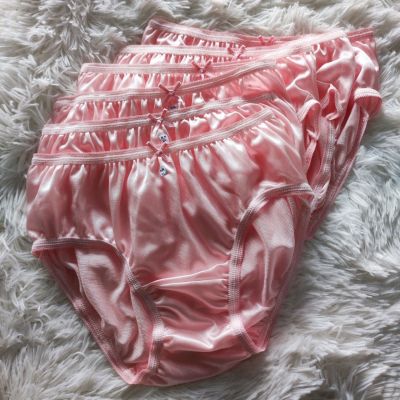 กางเกงในบิกินี่  ผ้าวาโก้ นุ่มลื่น สีส้มอ่อน กางเกงในผู้หญิง กางเกงไนล่อนเกรดพรีเมี่ยม  แพ็ค 6 ตัว&nbsp;ไซส์ L  Bikini Woman Underwear Nylon  สะโพก 32-38 นิ้ว&nbsp;