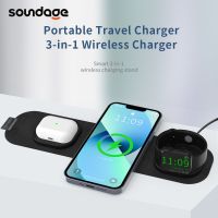 ZZOOI 30W 3 in 1 Magnetic Fast Wireless Charger Qi Charging Dock Station For iPhone 13 12 11 Pro XS MAX Apple Watch 7 6 SE AirPods Pro