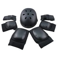 ☊♤■ 6 pieces Pads Elbow Wrist Knee Pad for Outdoor Sports Protective Kit Inline Speed Skating Racing Cycling Skateboard S M L XL400g