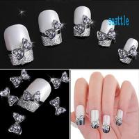 Cp-10 Pcs Dekorasi Nail Art 3D DIY Bentuk Pita 5211059✈﹉