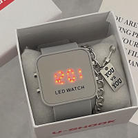 Mirror mirror watch ins unpopular senior sense student male and female Korean version square unicorn Electric watch