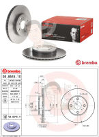 09 8545 11 จานเบรค ล้อ F (ยี่ห้อ BREMBO) รุ่น UV TOYOTA Vios 1.5 ปี 2002-2006