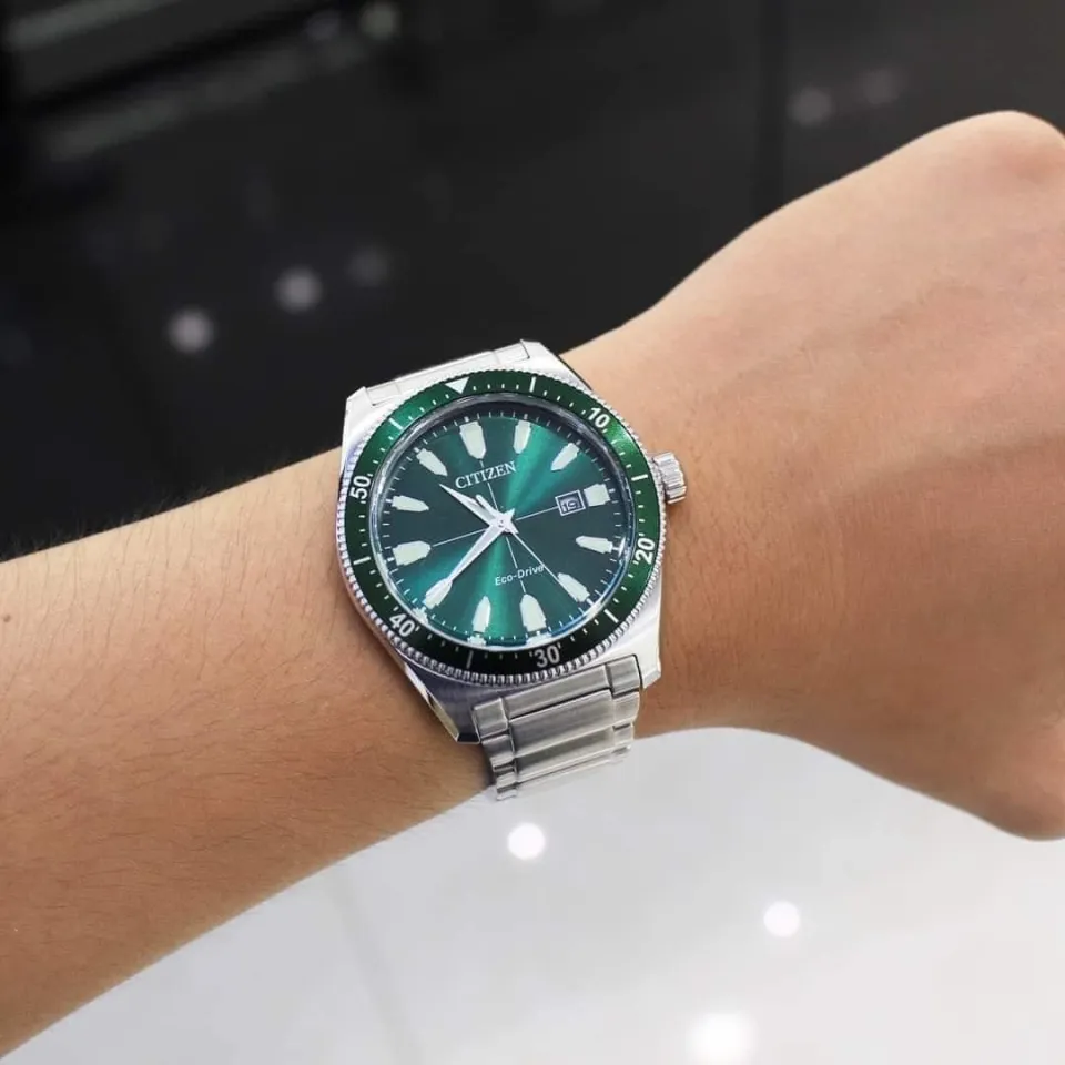 100% Original) Citizen AW1598-70X Brycen Eco Drive Green Dial