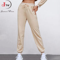 Frauen Casual Sport Hosen Frühling Herbst Feste Lose Spitze-Up Lange Hosen Jogginghose Weibliche Laufschuhe Pantalones Mujer