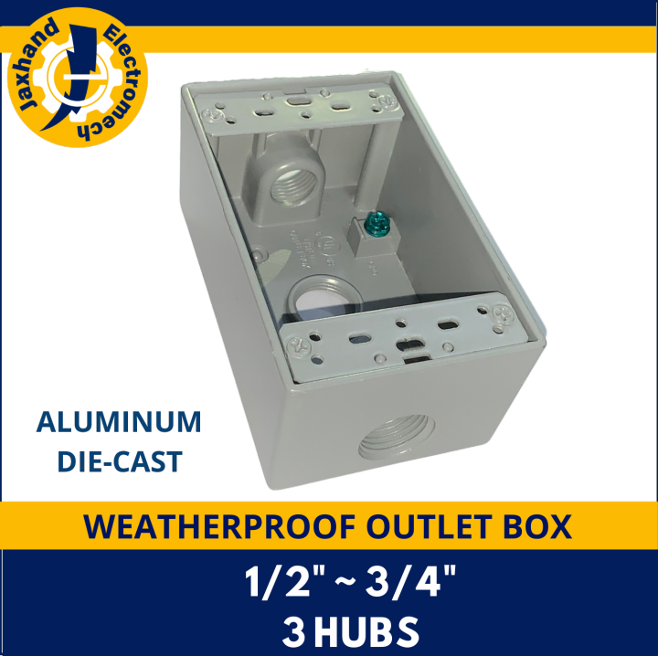 Weatherproof Outlet Box 3 Hubs, Aluminum Die Cast Lazada PH