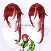 Game ES Ensemble Stars Sakasaki Natsume Dark Red Short Cosplay Wigs Heat Resistant Synthetic Hair Anime Party Wig + Wig Cap