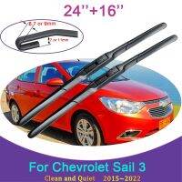 สำหรับ Chevrolet Sail 3 Aveo 2015 2016 ~ 2022ไม่มีกรอบทนทาน Wiper Karet หิมะขูดที่ปัดน้ำฝนกระจกหน้าหน้าอุปกรณ์เสริมรถยนต์