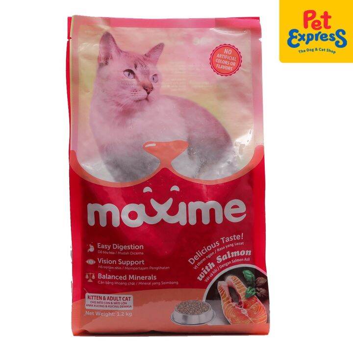 Maxime Kitten and Adult Salmon Dry Cat Food 1.2kg Lazada PH