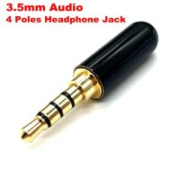 1pcs 3.5mm Audio Connector 4 Poles Headphone Jack Male Plug Earphone Repair Cable Solder Wire DIY AUX 3.5 Jack Adapter