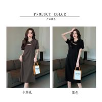 2022 Summer New Slim Mid-length Fashion Dress Womens Korean Version Ins Sweet College Style Waist Hollow Dress